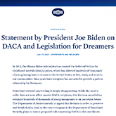 White House statement on DACA ruling