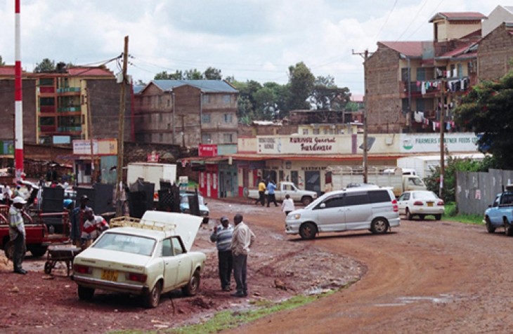 Industrious Kenyans keep Subaru on the road, Nyeri, Kenya.