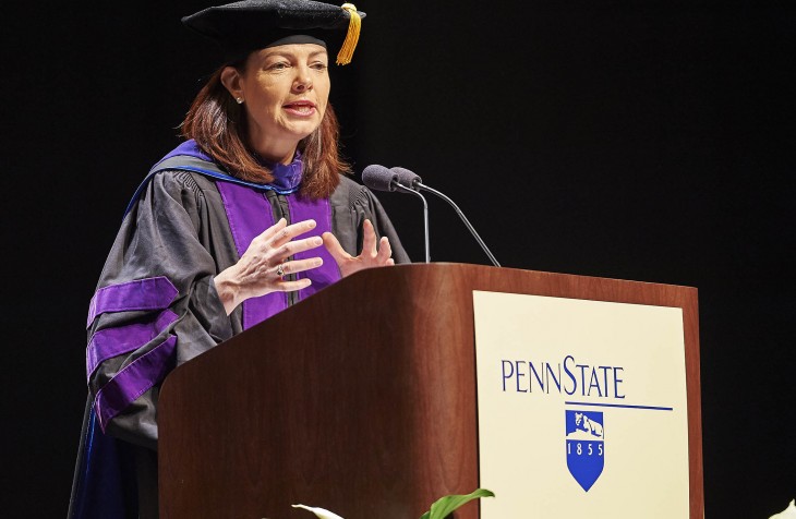 US Senator Kelly Ayotte delivers the commencement address