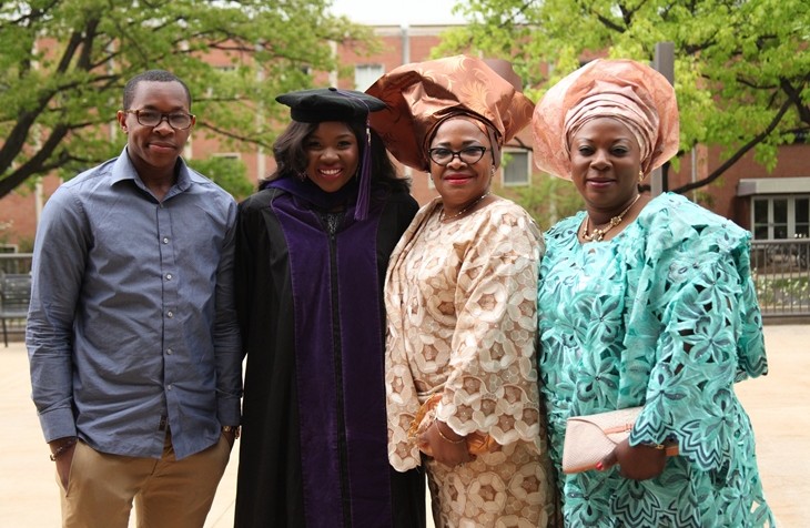 Penn State Law graduate Doyinsola Aribo and her family. 
