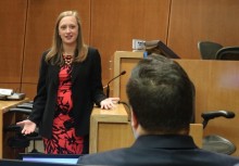 Kelly Lloyd speaking at Penn State Law
