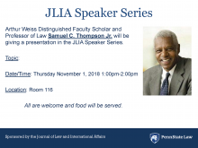 JLIA Speaker Series with Professor Thompson
