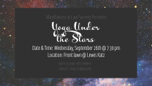 Flyer for Yoga Under the Stars event