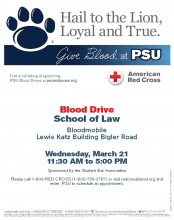 SBA Blood Drive | Penn State Law
