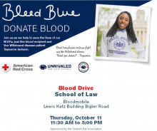 Poster for the SBA-Red Cross Blood Drive