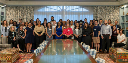 Group photo of Minority Mentor Program reception attendees