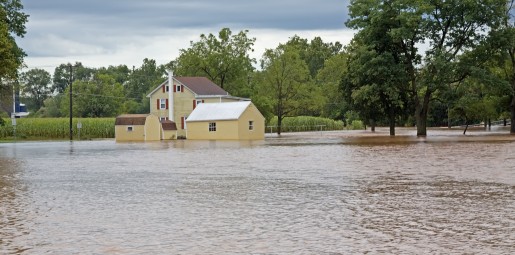 rural Pennsylvania home flooded