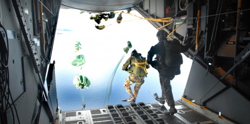 paratroopers jumping