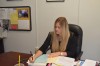 Penn State Law student Jill Menning reviews case files