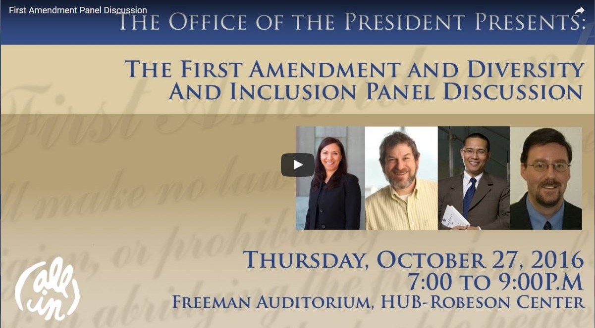 The First Amendment and Diversity and Inclusion Panel Discussion | Penn State Law